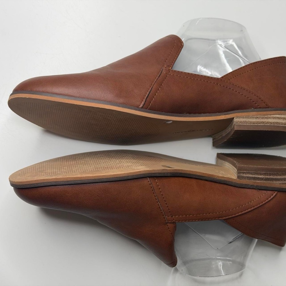 Lucky Brand Brown Leather D'Orsay Loafers Women's 11M Casual Comfort - Picture 7 of 8